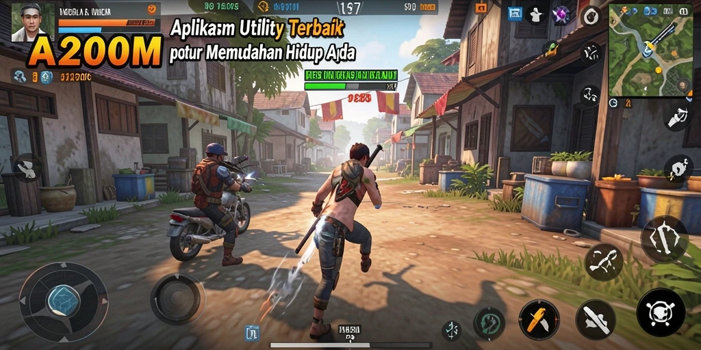 Tampilan utama A200M dengan fitur utilitas yang canggih.