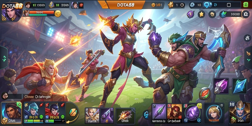 Tangkapan layar DOTA88 menampilkan aksi seru dalam permainan olahraga.