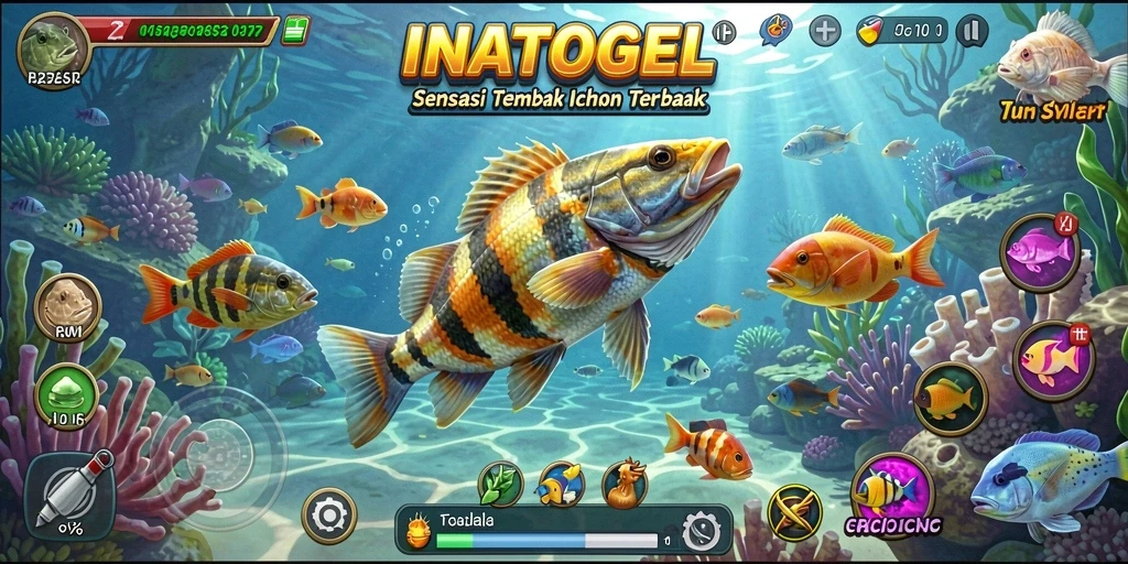Tampilkan gameplay menarik Tembak Ikan dalam INATOGEL.