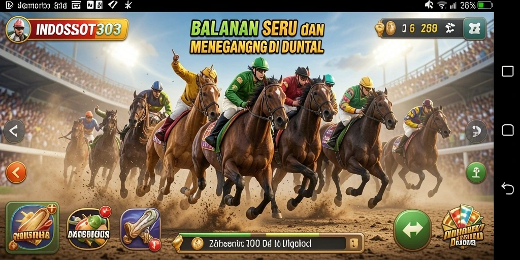 Tangkapan layar utama INDOSLOT303 menampilkan aksi balapan yang mendebarkan.