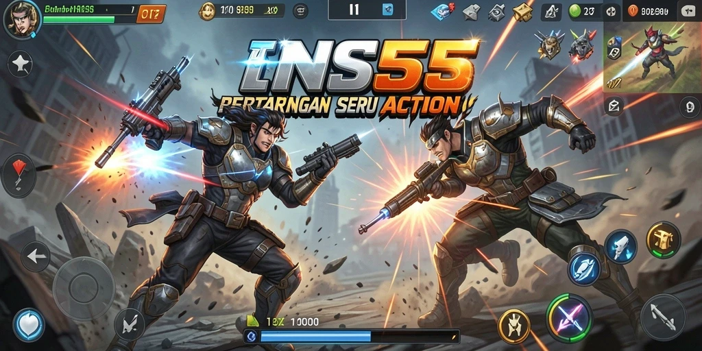 Screenshot INS55 menunjukkan aksi pertarungan yang mendebarkan dan grafis yang memukau.