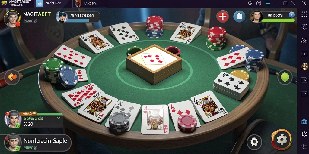 Gameplay seru Gaple di aplikasi NAGITABET yang menarik dan interaktif.