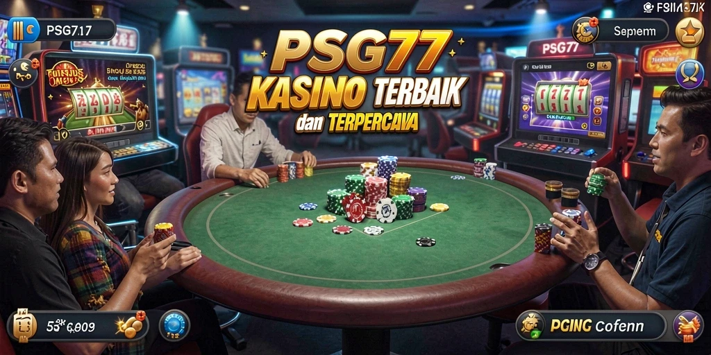Screenshot PSG77 menampilkan gameplay seru dari berbagai permainan Kasino.