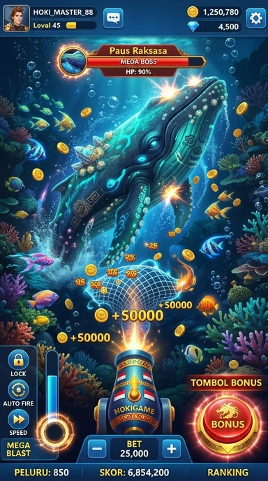 Tampilan beranda aplikasi hokigame yang menarik dan user-friendly.